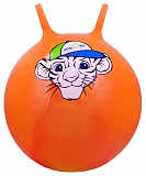 Мяч-попрыгун GB-402 55 см "Тигренок", с рожками, оранжевый