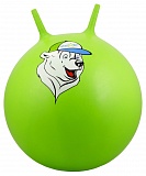 Мяч-попрыгун GB-403 65 см "Медвежонок", с рожками, зеленый