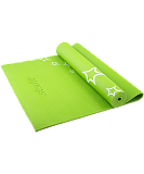 Коврик для йоги FM-102 PVC 173x61x0,4 см, с рисунком, зеленый