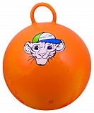 Мяч-попрыгун GB-402 55 см "Тигренок", с ручкой, оранжевый