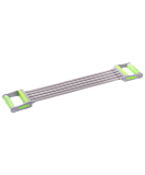 Эспандер плечевой ES-102, 5 струн, резиновый, 
зеленый