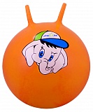 Мяч-попрыгун GB-401 45 см "Слоненок", с рожками, оранжевый