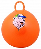 Мяч-попрыгун GB-403 65 см "Медвеженок", с ручкой, оранжевый